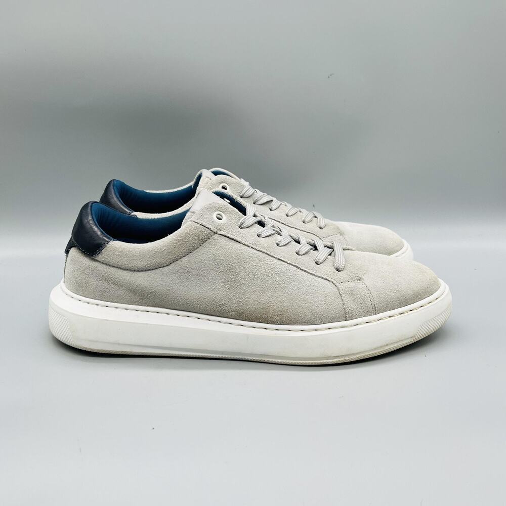 G Brown Shoes Mens 9.5 Gray Suede Puff RG-01 Low Top Casual Sneakers Comfort - Picture 1 of 11